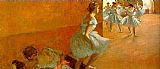 Edgar Degas Canvas Paintings - Dancers Climbing the Stairs